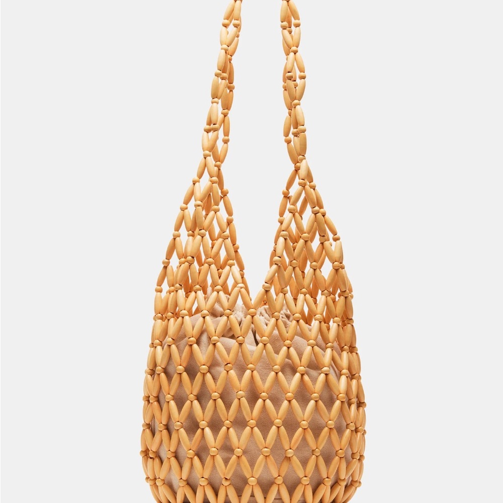 Steve Madden Fiji Natural beaded  Shoulder Bag